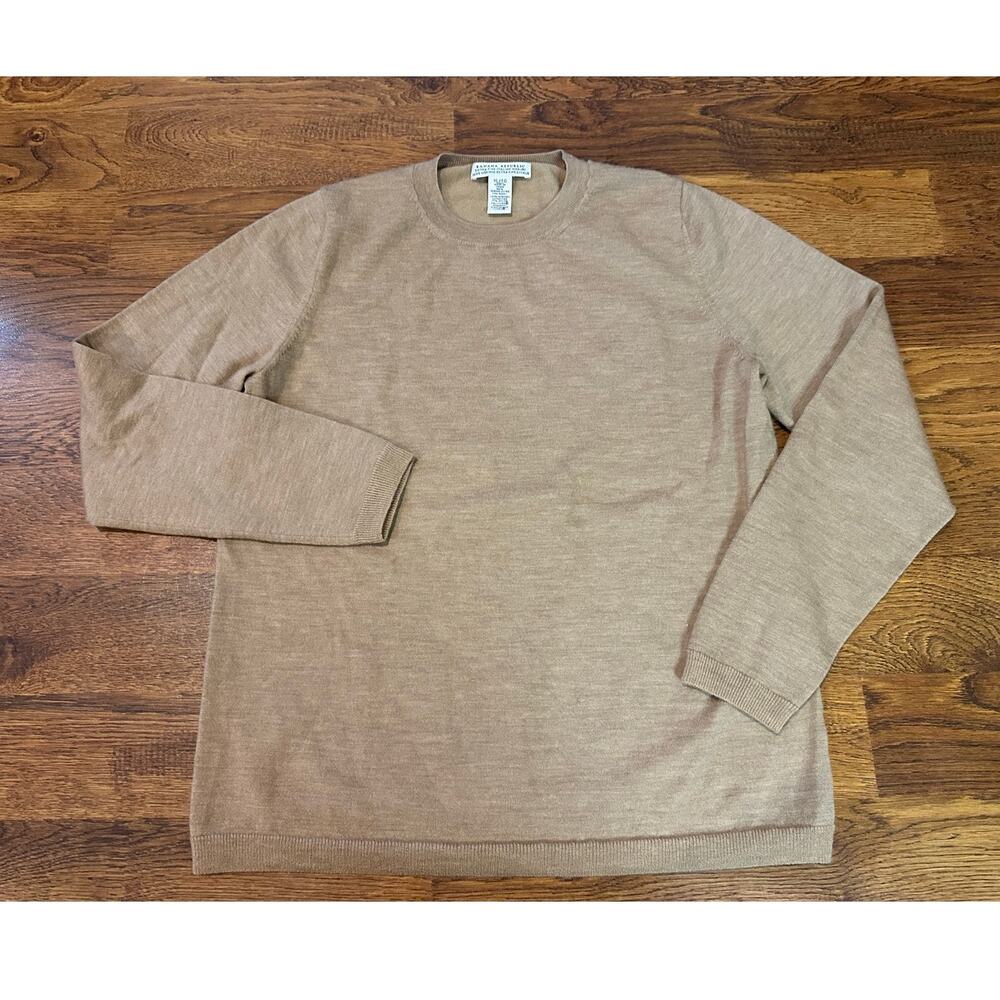 Banana Republic Extra Fine Merino Wool Pullover Sweater Women's XL Tan Capsule